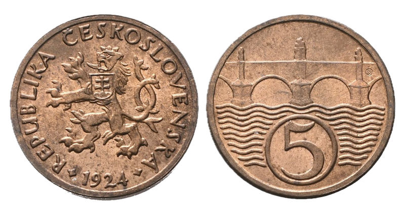 Pětihaléř z roku 1924